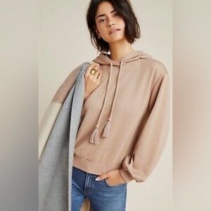 Anthropologie Current Air Los Angeles Gold Glitter Hoodie